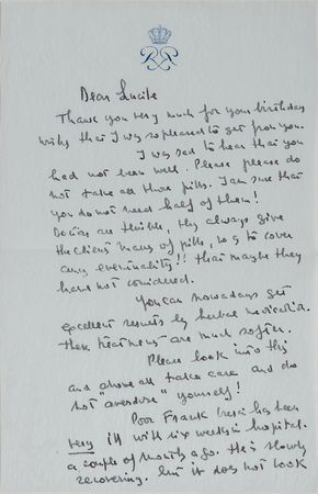 Lot #288 Prince Rainier of Monaco Handwritten Letter Signed - Image 1