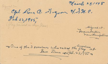 Lot #330 Iwo Jima: Gagnon and Bradley - Image 2