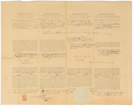 Lot #27 Abraham Lincoln: Rare 1861 whaling