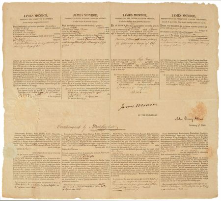 Lot #12 James Monroe and John Quincy Adams: Monroe