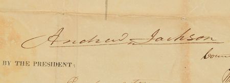 Lot #18 Andrew Jackson: Four-language pass for a 