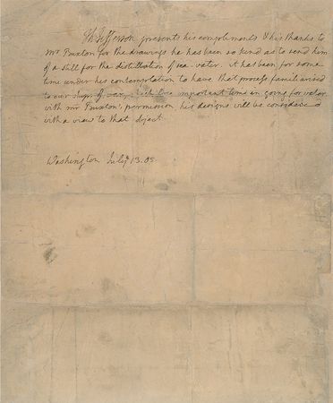 Lot #7 Thomas Jefferson: President Jefferson