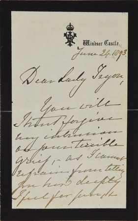Lot #226 Queen Victoria Handwritten Letter Signed - Image 1