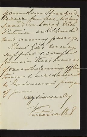 Lot #226 Queen Victoria Handwritten Letter Signed - Image 3