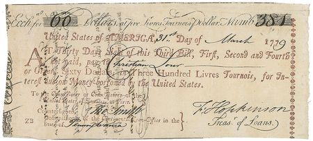 Lot #144 Francis Hopkinson Signed Document - Image 1