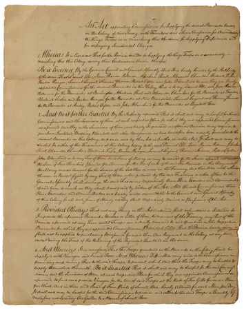 Lot #151 William Franklin: The New Jersey governor approves the support of British soldiers - Image 1