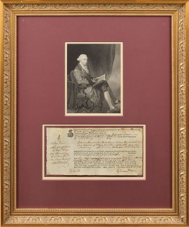 Lot #143 John Hancock: Signed on behalf of his uncle, Hancock fills out a 1762 bill of lading for a ship called Lark - Image 1