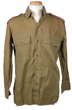 Lot #188 Fidel Castro: Rare original Cuban Revolution rebel shirt and a 1959 Castro document funding 