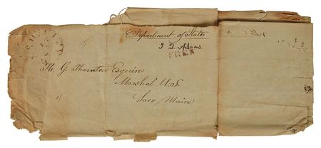 Lot #15 John Quincy Adams Free Frank