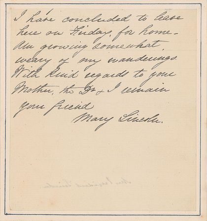 Lot #33 Mary Todd Lincoln: Am growing somewhat