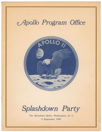Lot #351 Apollo 11: â€˜Splashdown Partyâ€™ program signed by the Apollo 11 crew - Image 2