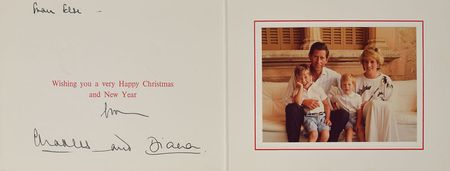 Lot #220 Princess Diana and Prince Charles Holiday Card - Image 1