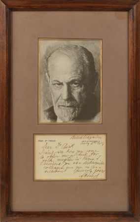 Lot #180 Sigmund Freud: Rare English letter to a 