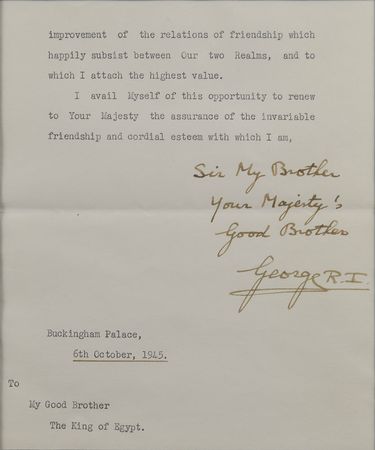Lot #277 King George VI Typed Letter Signed - Image 3