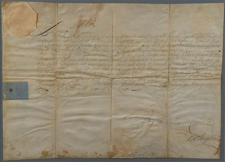Lot #221 Queen Anne Signed Document - Image 2
