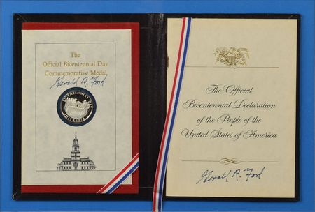 Lot #103 Gerald Ford Bicentennial Program and Engraving - Image 2
