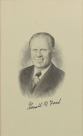 Lot #103 Gerald Ford Bicentennial Program and Engraving - Image 3