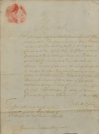 Lot #206 King Charles II Signed Document - Image 2