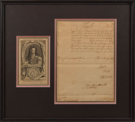 Lot #218 King William III Signed Document - Image 1