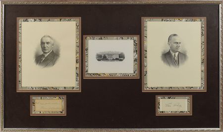 Lot #105 Warren G. Harding and Calvin Coolidge Signatures - Image 1