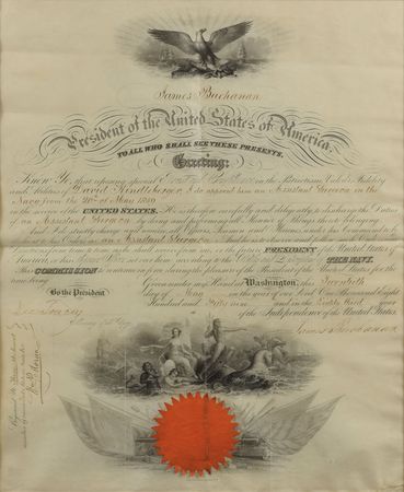 Lot #26 James Buchanan Signed Document - Image 2