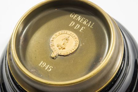 Lot #74 Dwight D. Eisenhower: The personally-used WWII Great Seal of the United States paperweight of 