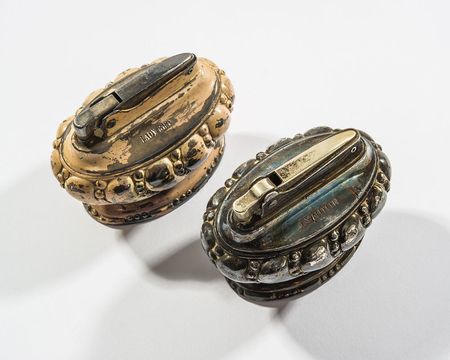 Lot #80 Lyndon and Lady Bird Johnson Table Lighters - Image 1