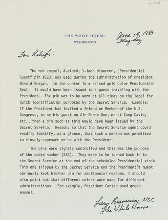 Lot #115 Ronald Reagan Secret Service Badge - Image 2