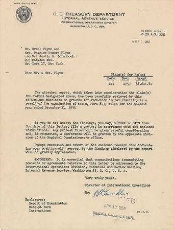 Lot #727 Errol Flynn Signed Document - Image 2