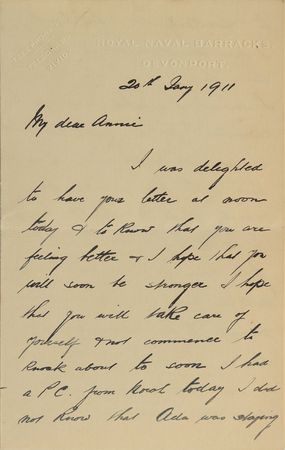 Lot #233 Henry Wilde: Scarce letter from the Titanicâ€™s ill-fated chief officer - Image 1