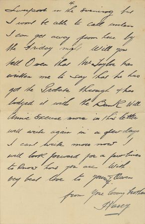 Lot #233 Henry Wilde: Scarce letter from the Titanicâ€™s ill-fated chief officer - Image 4
