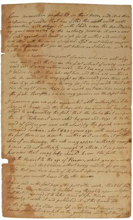 Lot #182 Thomas Paine: Remarkable eight-page autograph manuscript, mentioning 