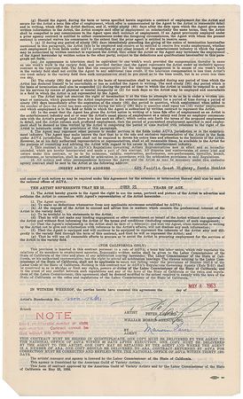 Lot #756 Peter Lawford Signed Document - Image 2