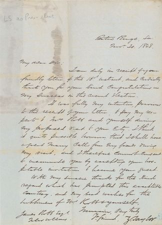 Lot #23 Zachary Taylor: Rare letter from the