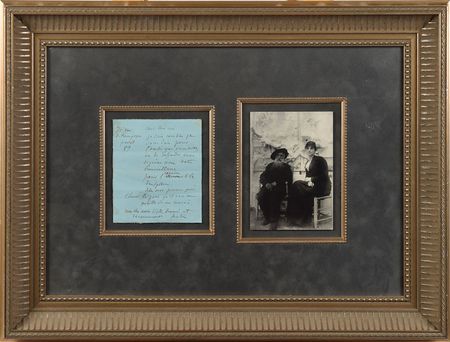Lot #386 Auguste Rodin Handwritten Letter Signed - Image 1