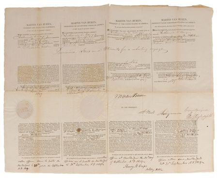 Lot #12 Martin Van Buren Signed Document