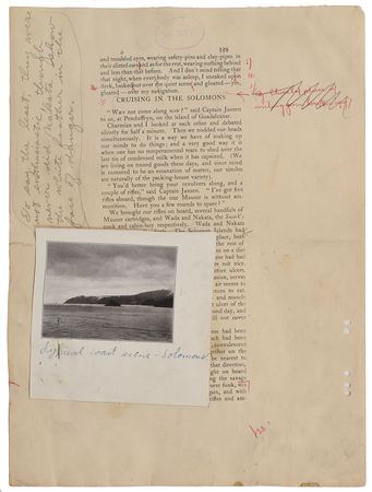Lot #379 Jack London: London's personally annotated proof for The Cruise of the Snark - Image 2