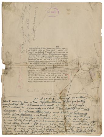 Lot #379 Jack London: London's personally annotated proof for The Cruise of the Snark - Image 5