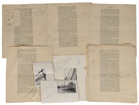 Lot #379 Jack London: London's personally annotated proof for The Cruise of the Snark - Image 6