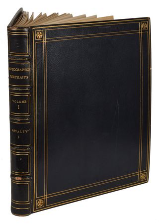 Lot #137 British Royalty: Massive leatherbound volume of royal portraits - Image 6