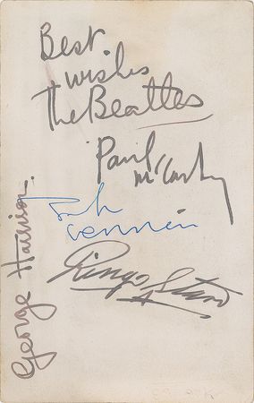 Lot #427 Beatles: 1963 Parlophone promo card of the Fab Four - Image 1