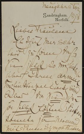Lot #207 Queen Alexandra Handwritten Letter Signed - Image 1