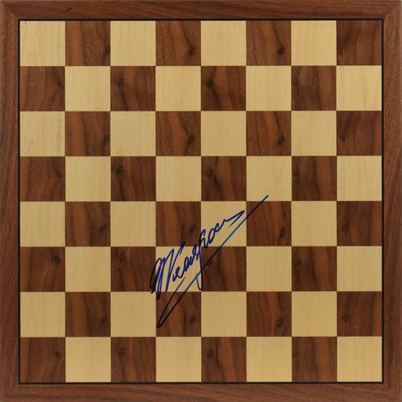 Lot #696 Garry Kasparov Chessboard - Image 1