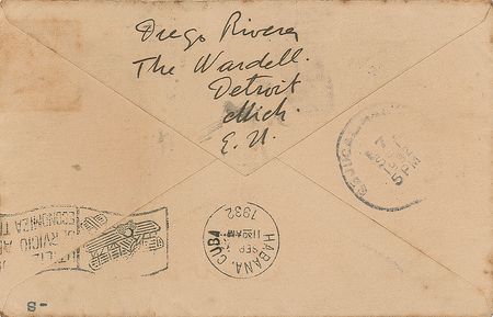 Lot #335 Diego Rivera Signed Note - Image 3