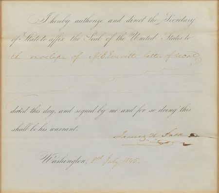 Lot #15 James K. Polk: President Polk recalls Edward Everett from the UK - Image 2
