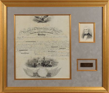 Lot #16 James K. Polk Signed Document