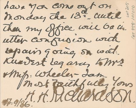 Lot #336 Henry Hobson Richardson Handwritten Letter Signed - Image 1