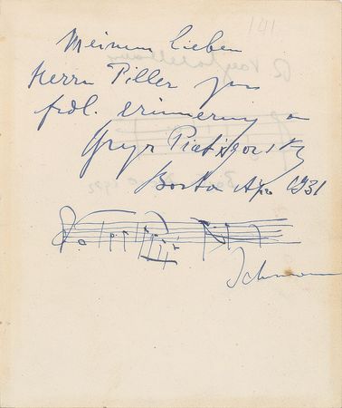 Lot #418 Ralph Vaughan Williams Signed Musical Quote - Image 2