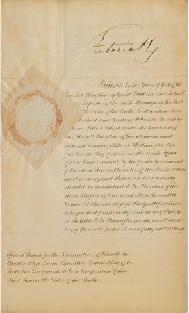 Lot #208 Queen Victoria Signed Document - Image 1