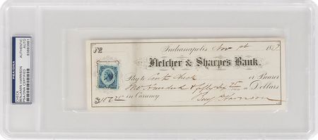 Lot #68 Benjamin Harrison Check and Election Tickets - Image 1
